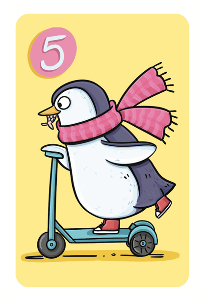 Penguin card from Go Fish Go