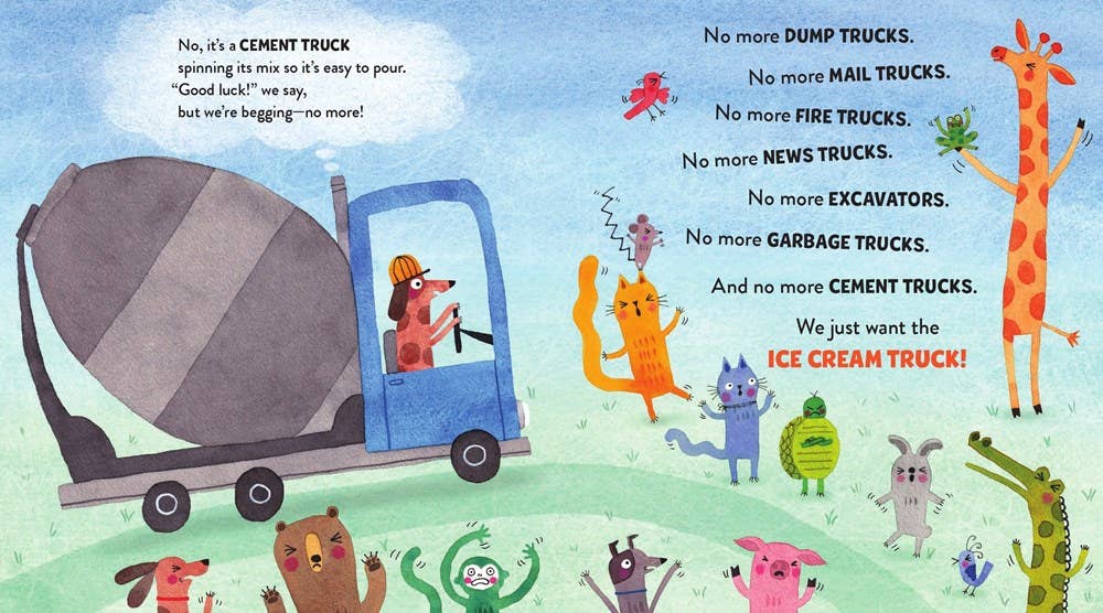 Cement mixer page from Good Luck, Ice Cream Truck!