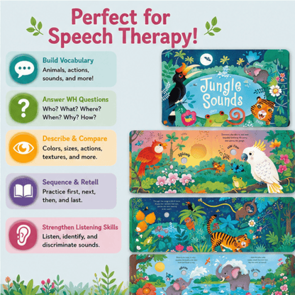 Jungle Sounds: Interactive Animal Sound Book Jungle Sounds: Interactive Animal Sound Book Best Speech Language Therapy Tools