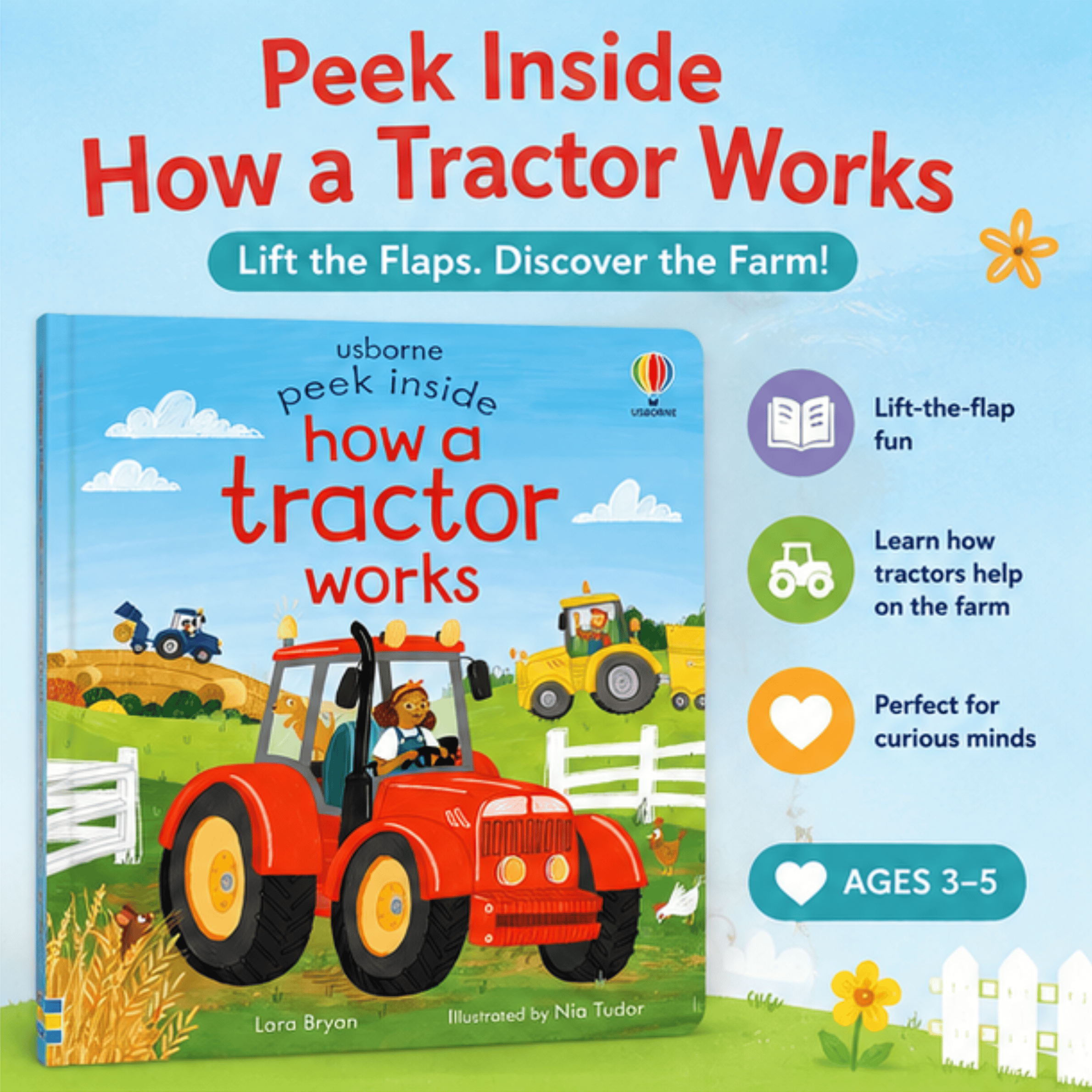 Peek Inside How a Tractor Works : Lift-a Flap Peek Inside How a Tractor Works : Lift-a Flap Best Speech Language Therapy Tools