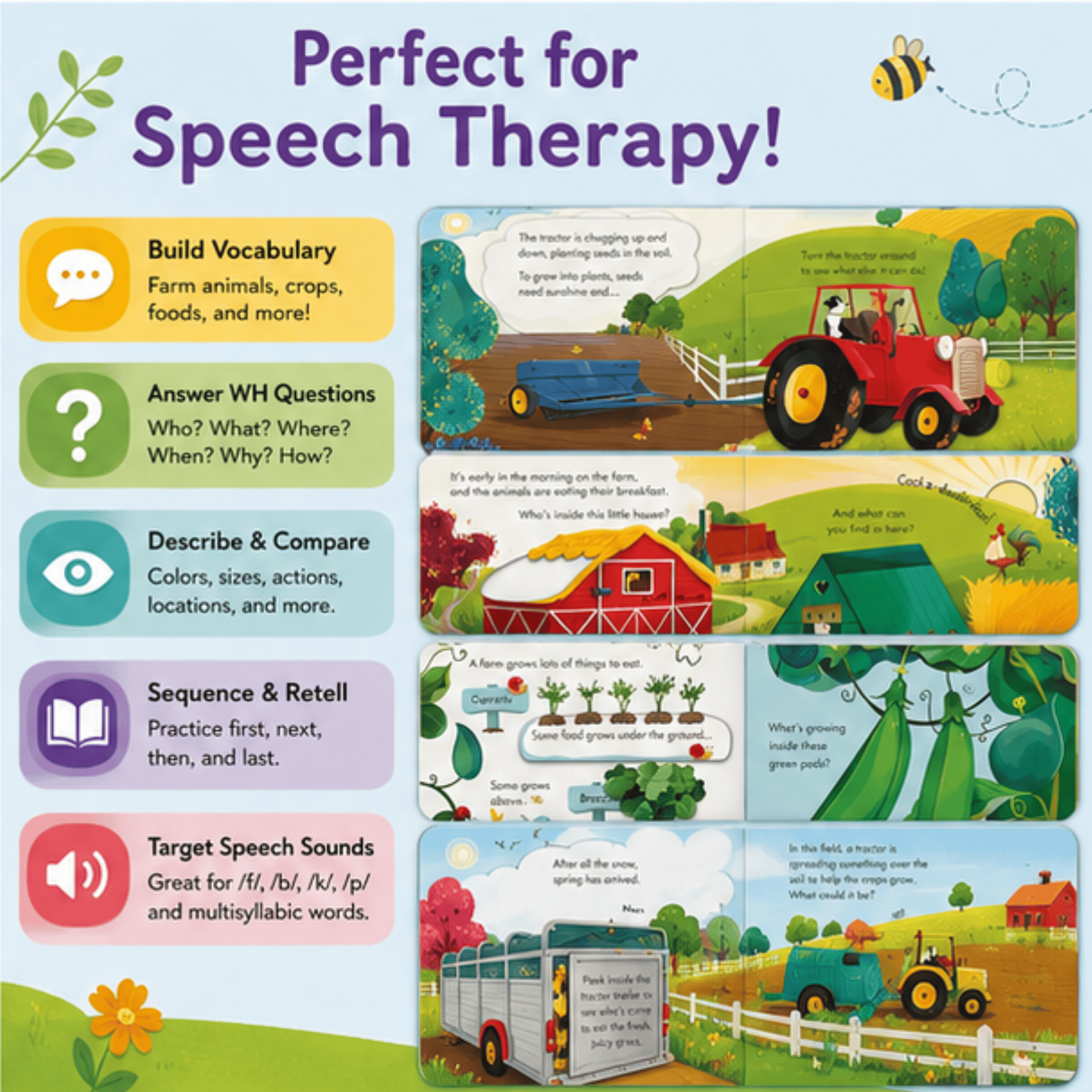 Peek Inside the Farm : Lift-a-Flap Peek Inside the Farm : Lift-a-Flap Best Speech Language Therapy Tools