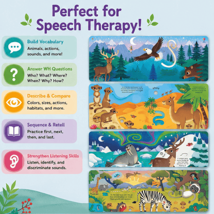 Wild Animals Sound Book:  Interactive Animal Sound Book Wild Animals Sound Book:  Interactive Animal Sound Book Best Speech Language Therapy Tools