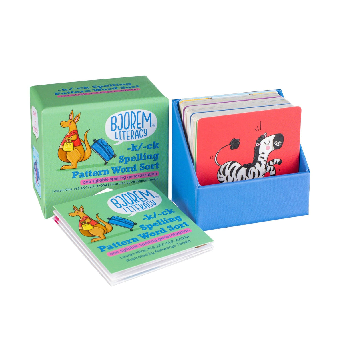 Open box of K and CK word sort cards