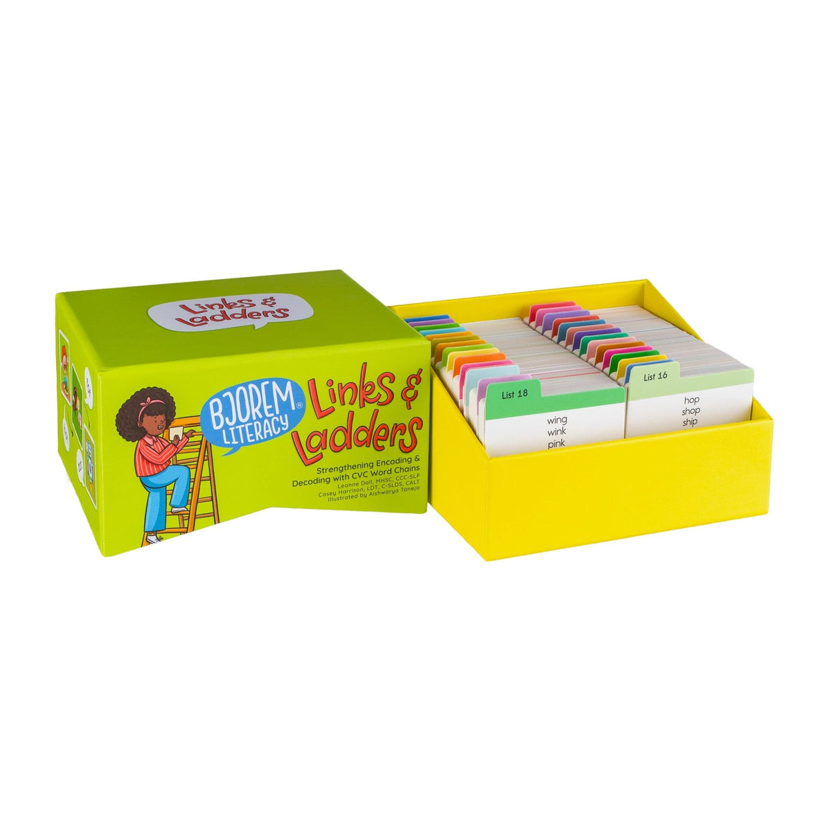 Open Links and Ladders box with cards
