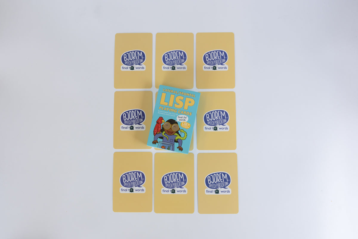 Final /ts/ lisp playing cards laid out in a grid