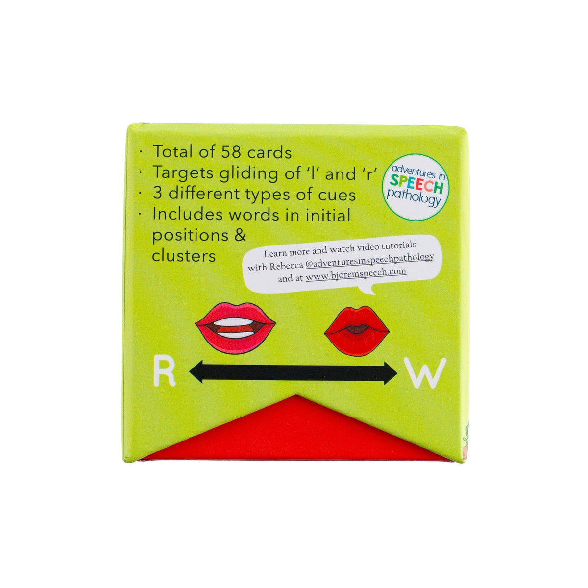Back of the Gliding minimal pairs box