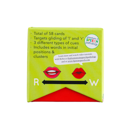 Back of the Gliding minimal pairs box
