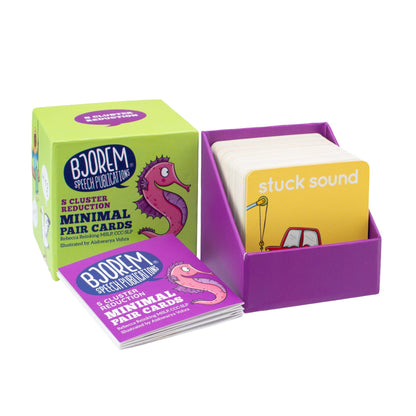 Open S Cluster Reduction minimal pairs box with cards