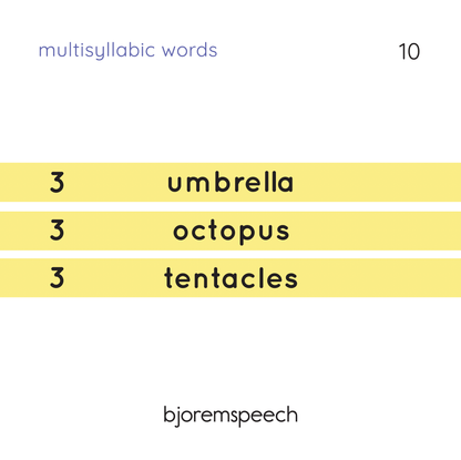 Back of the octopus card with umbrella, octopus and tentacles