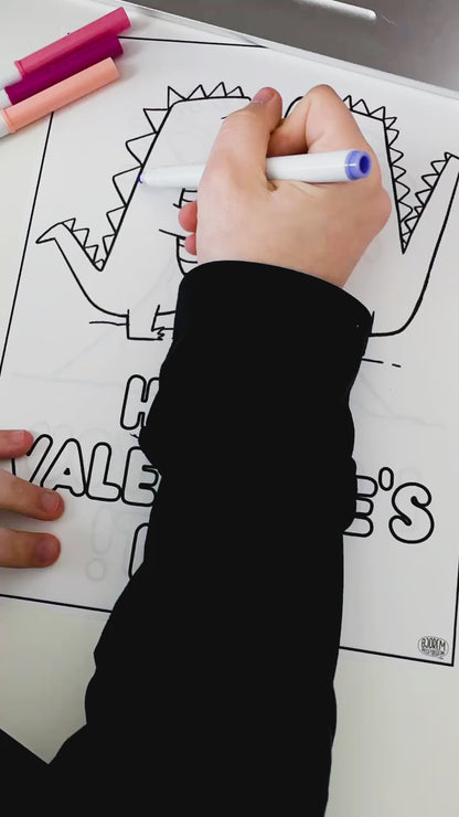 Valentine's Themed Coloring Pages {Bjorem Speech} - Free Digital Download