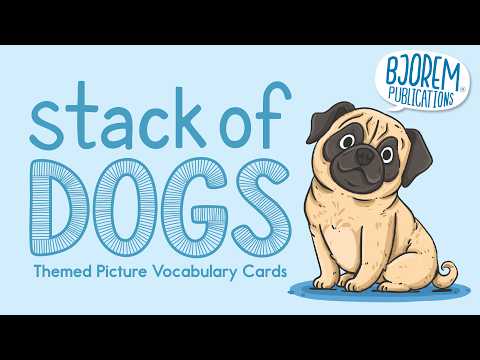 Bjorem® Stack of Dogs: Dog Themed Picture Vocabulary Cards