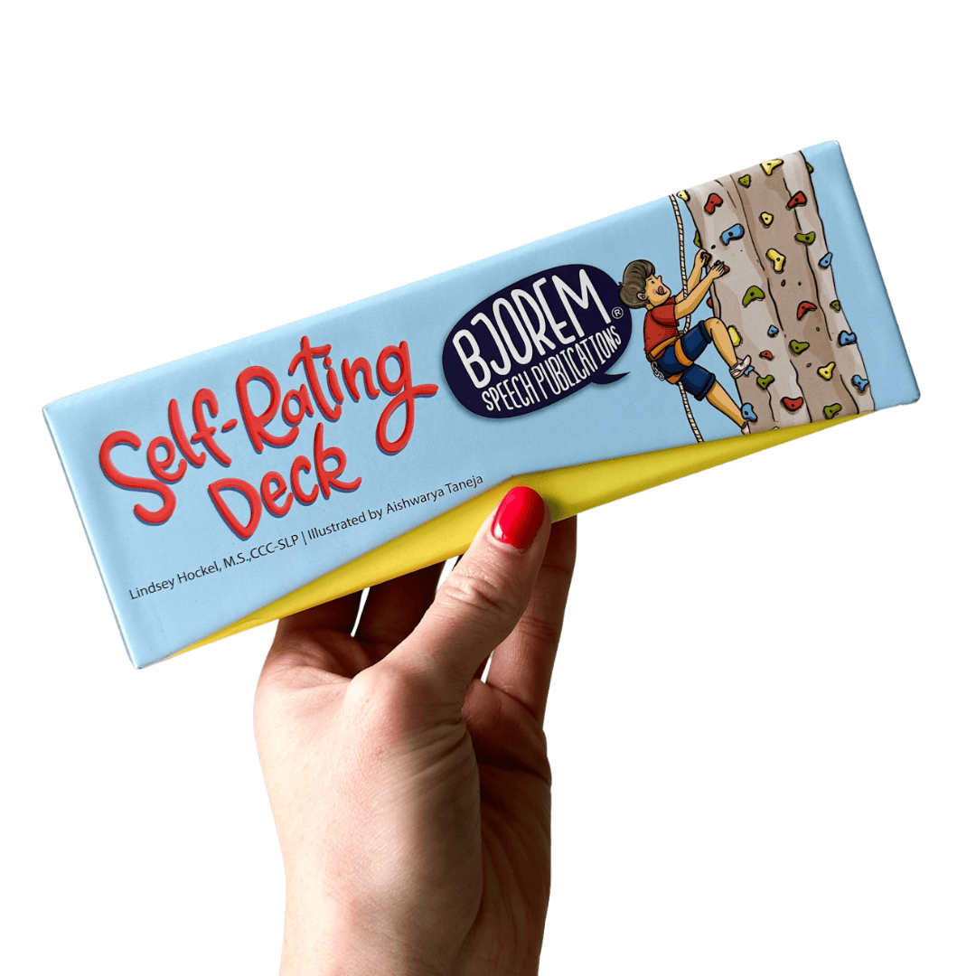 Self-Rating Deck box held in hand