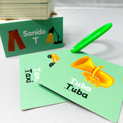 Sonido T bilingual flashcards, photo 2
