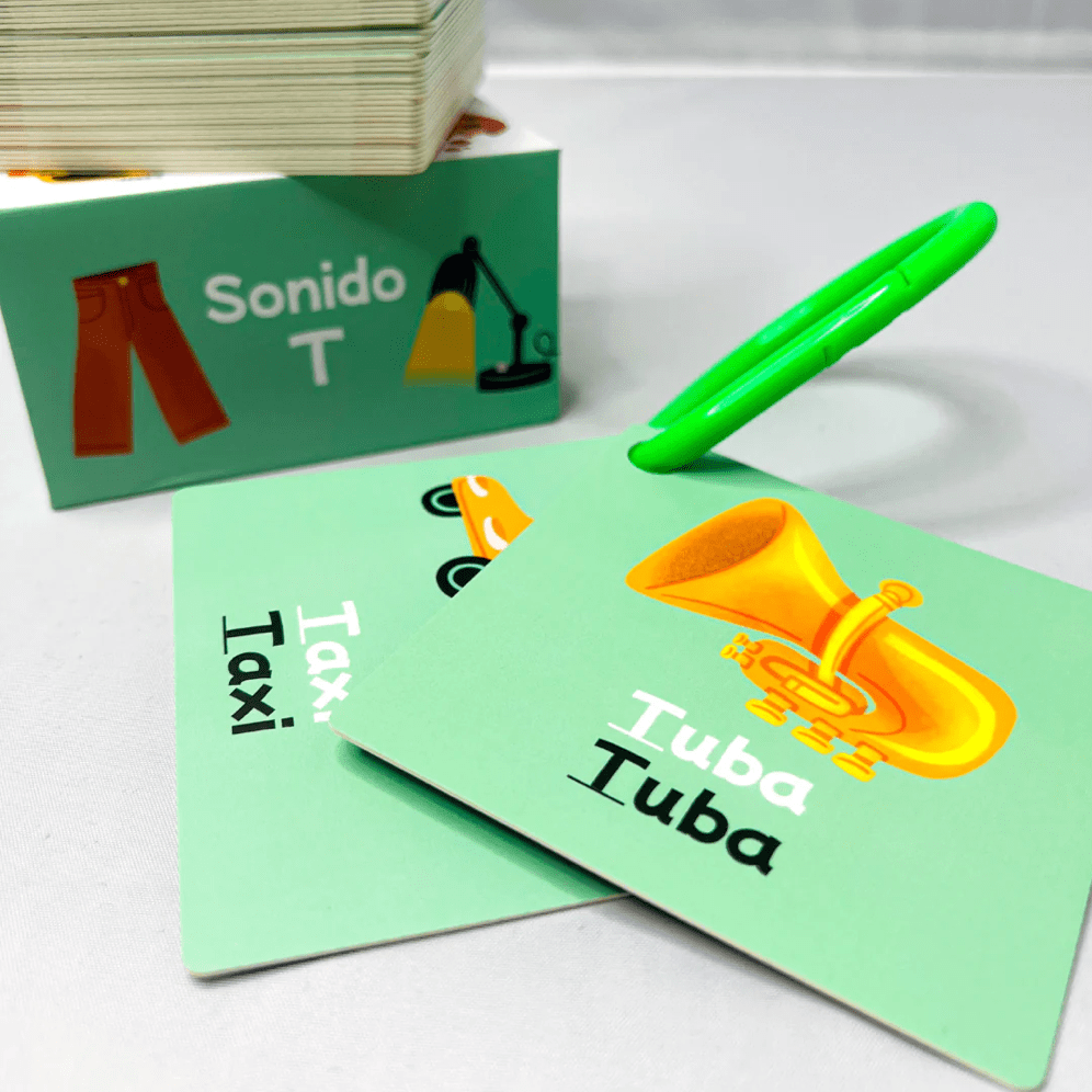 Sonido T bilingual flashcards, photo 2