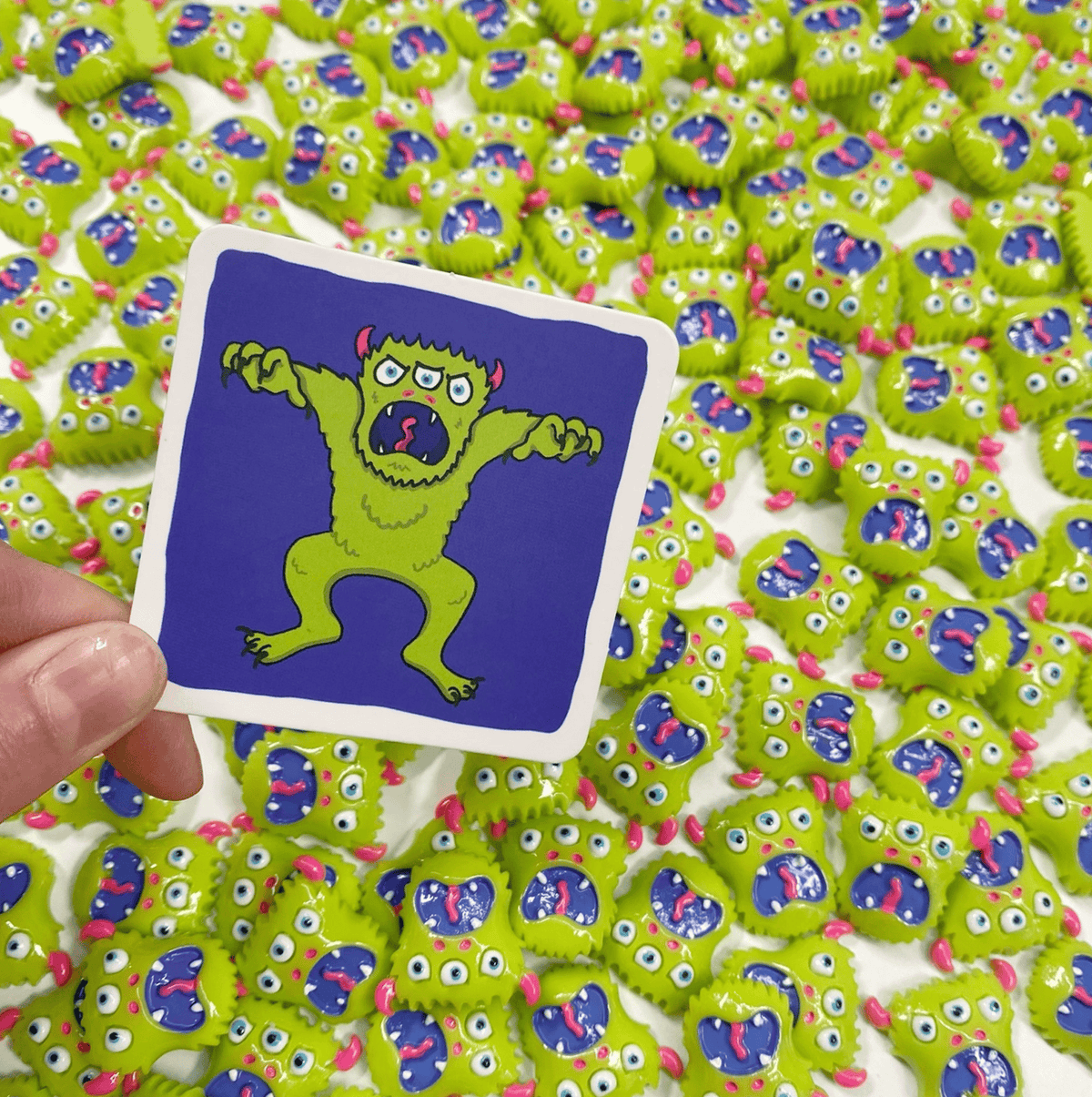 Monster sound cue card with matching minis