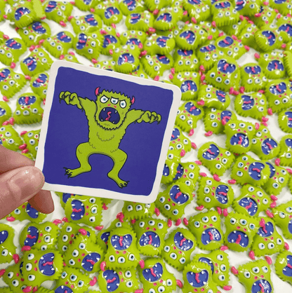 Monster sound cue card with matching minis