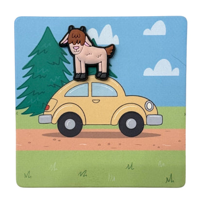 Spatial Concepts mini on top of a car scene card