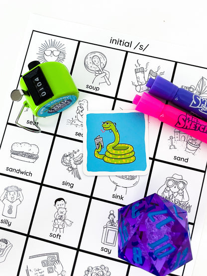Speech counter clickers with therapy supplies