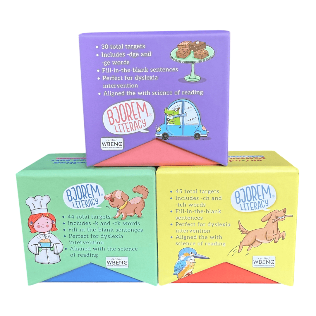 Backs of the spelling sort bundle boxes