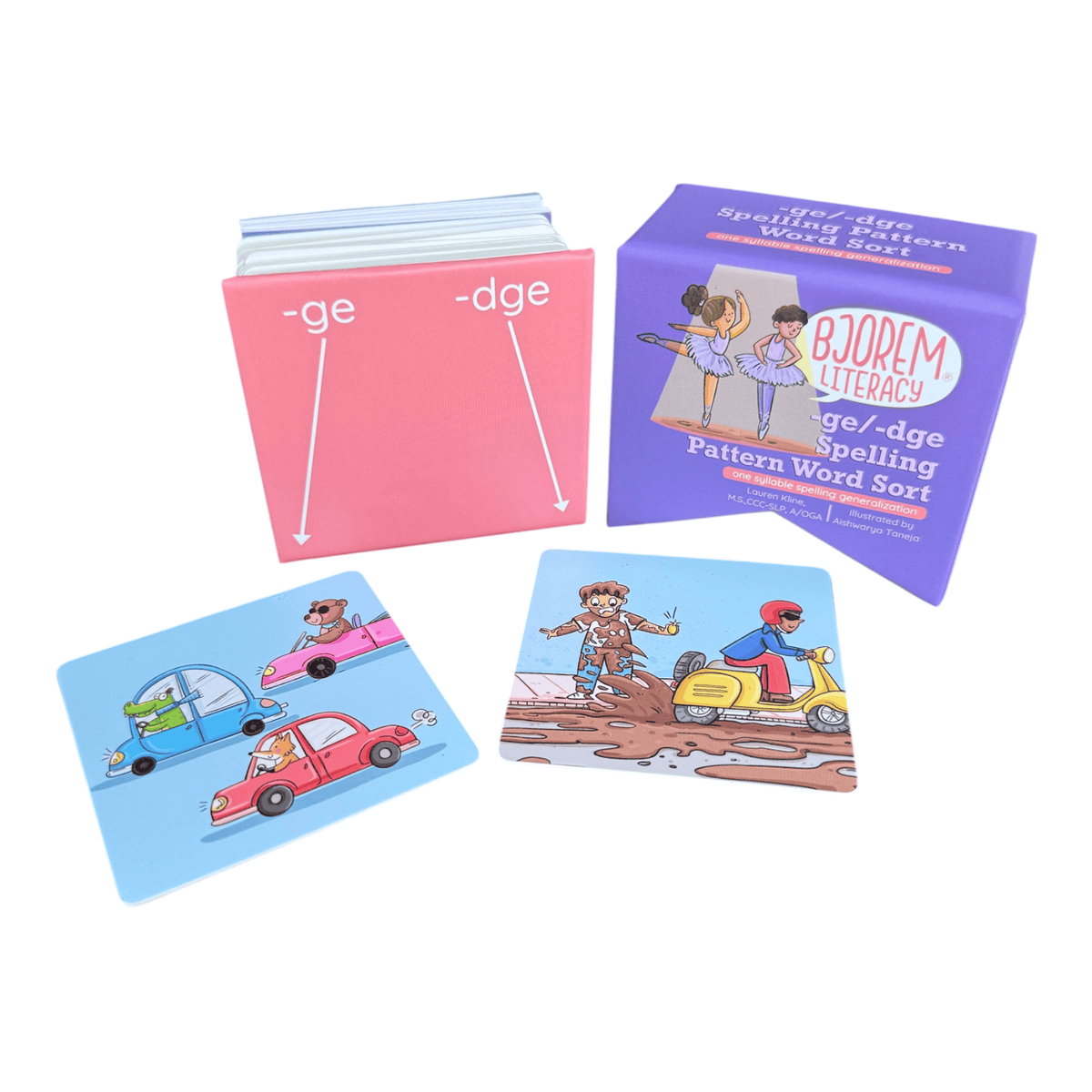 GE and DGE spelling sort box with cards