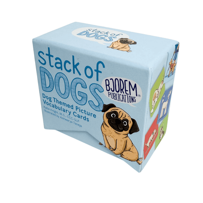 Bjorem Stack of Dogs dog themed picture vocabulary cards box