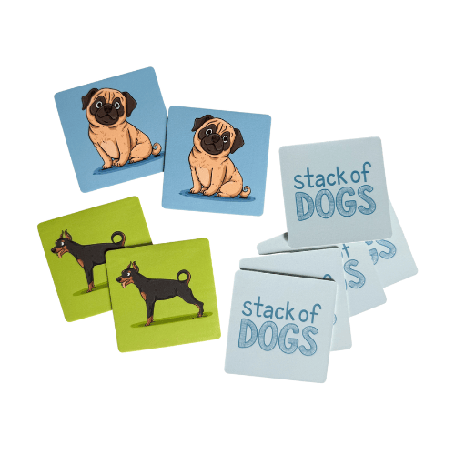 Front and back of Stack of Dogs cards