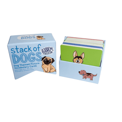 Open box of Stack of Dogs cards