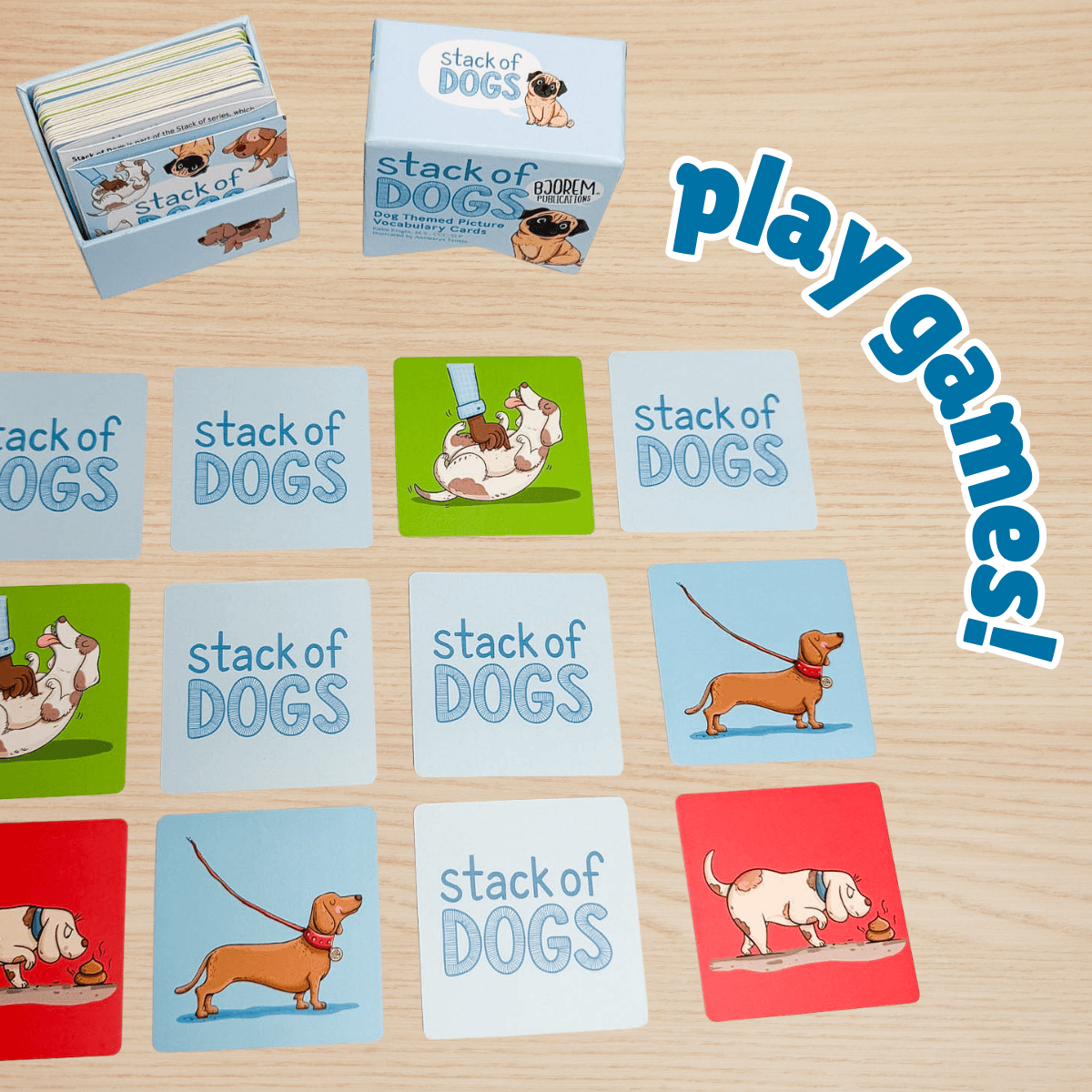 Play games with the Stack of Dogs cards