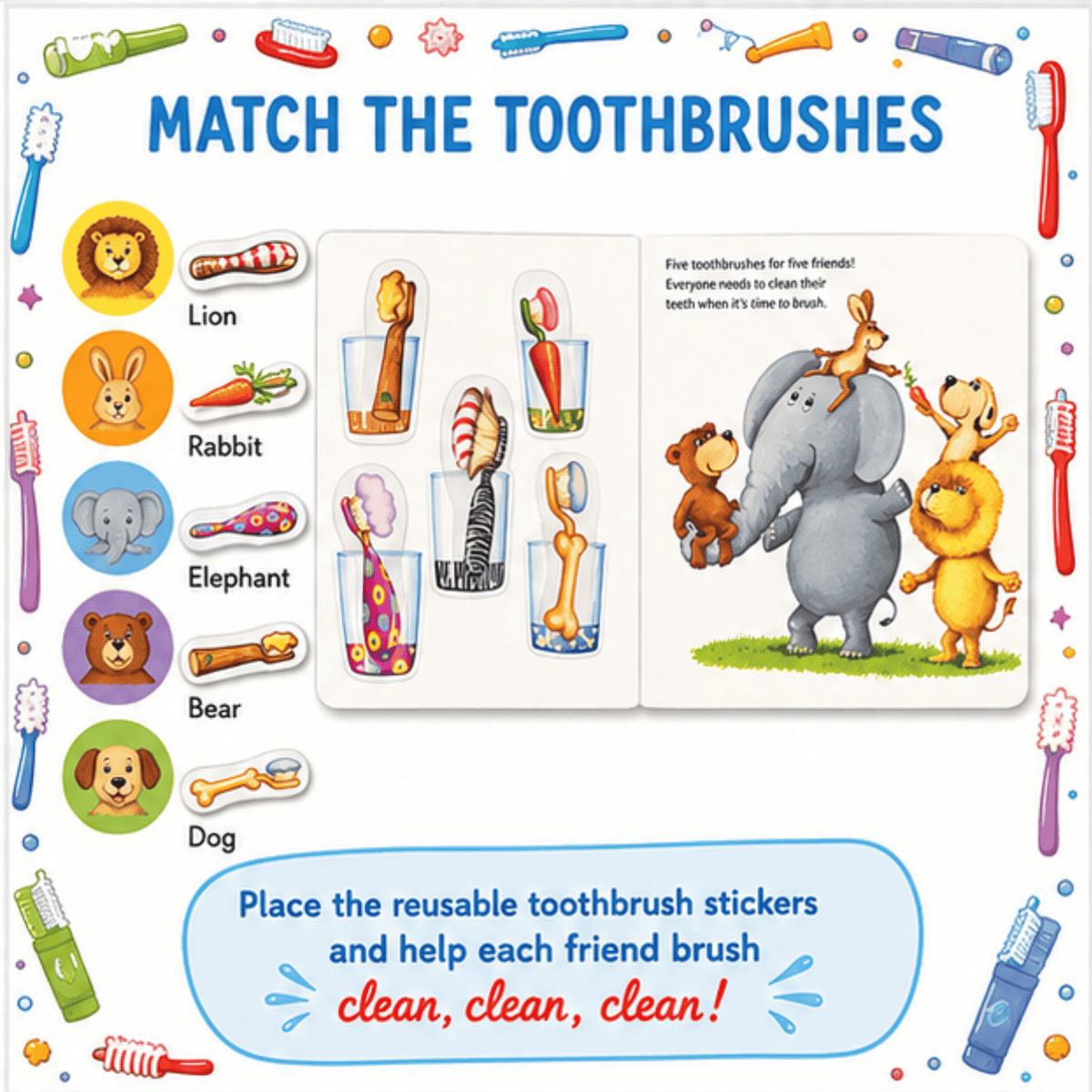 Time to Brush sticker book, image 4