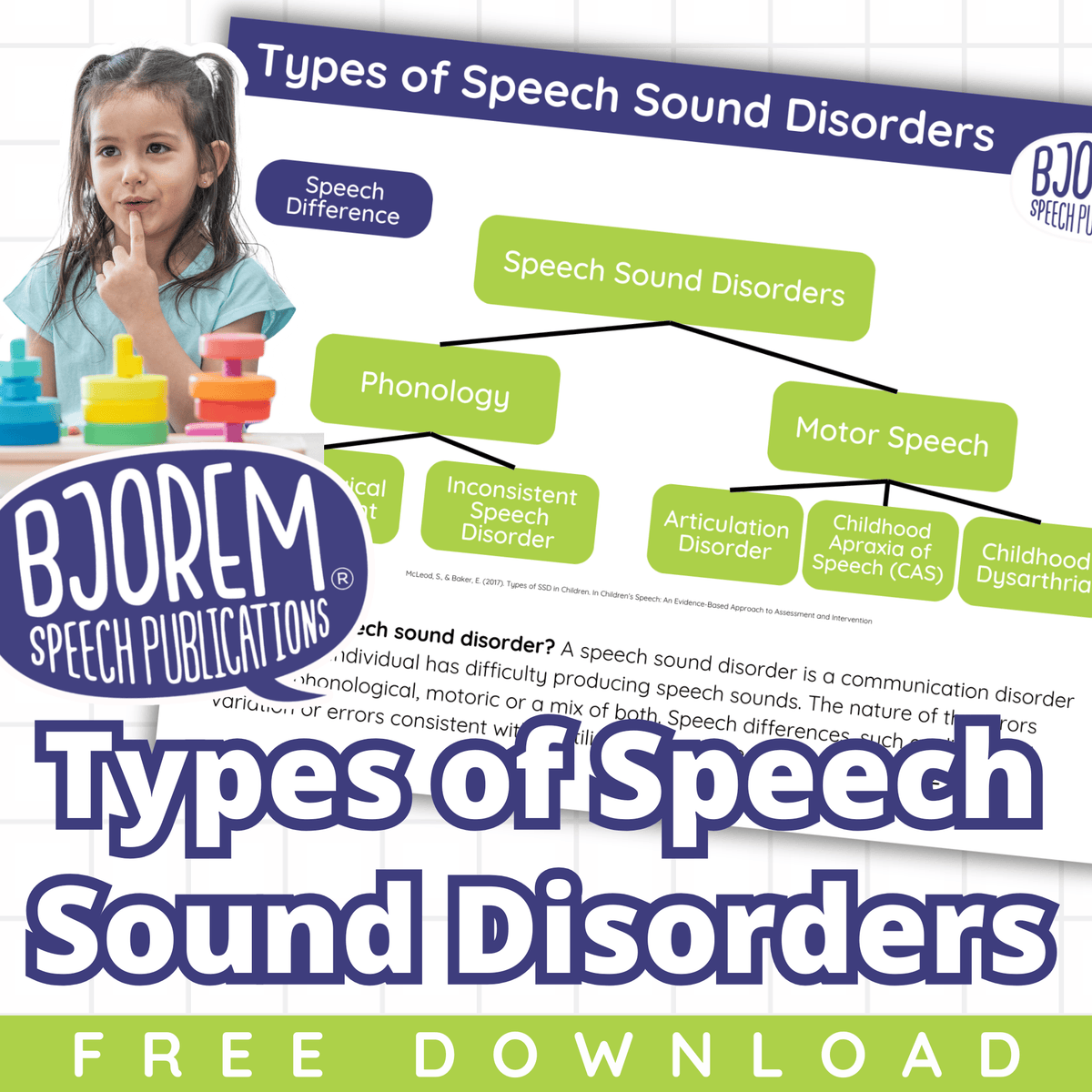Free types of speech sound disorders reference