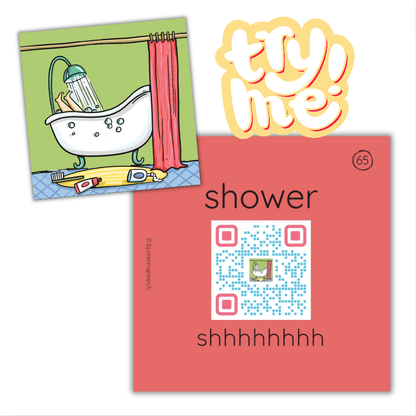 Shower sound card from What Sound?