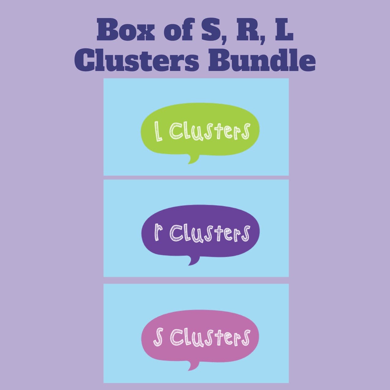 Box of S, R, L Clusters Bundle Sound Cue Cards – Bjorem Speech®