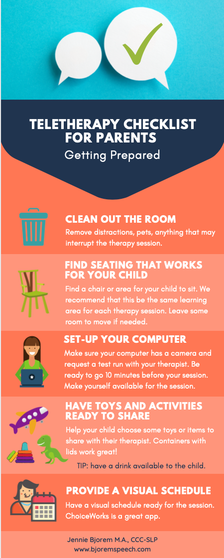 Teletherapy Checklist for Parents - Download