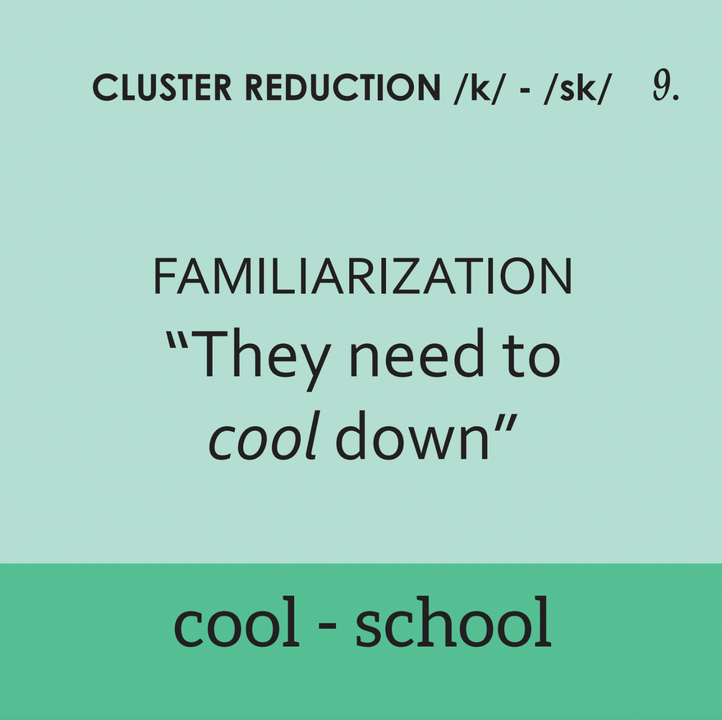 Minimal Pairs: S Cluster Reduction