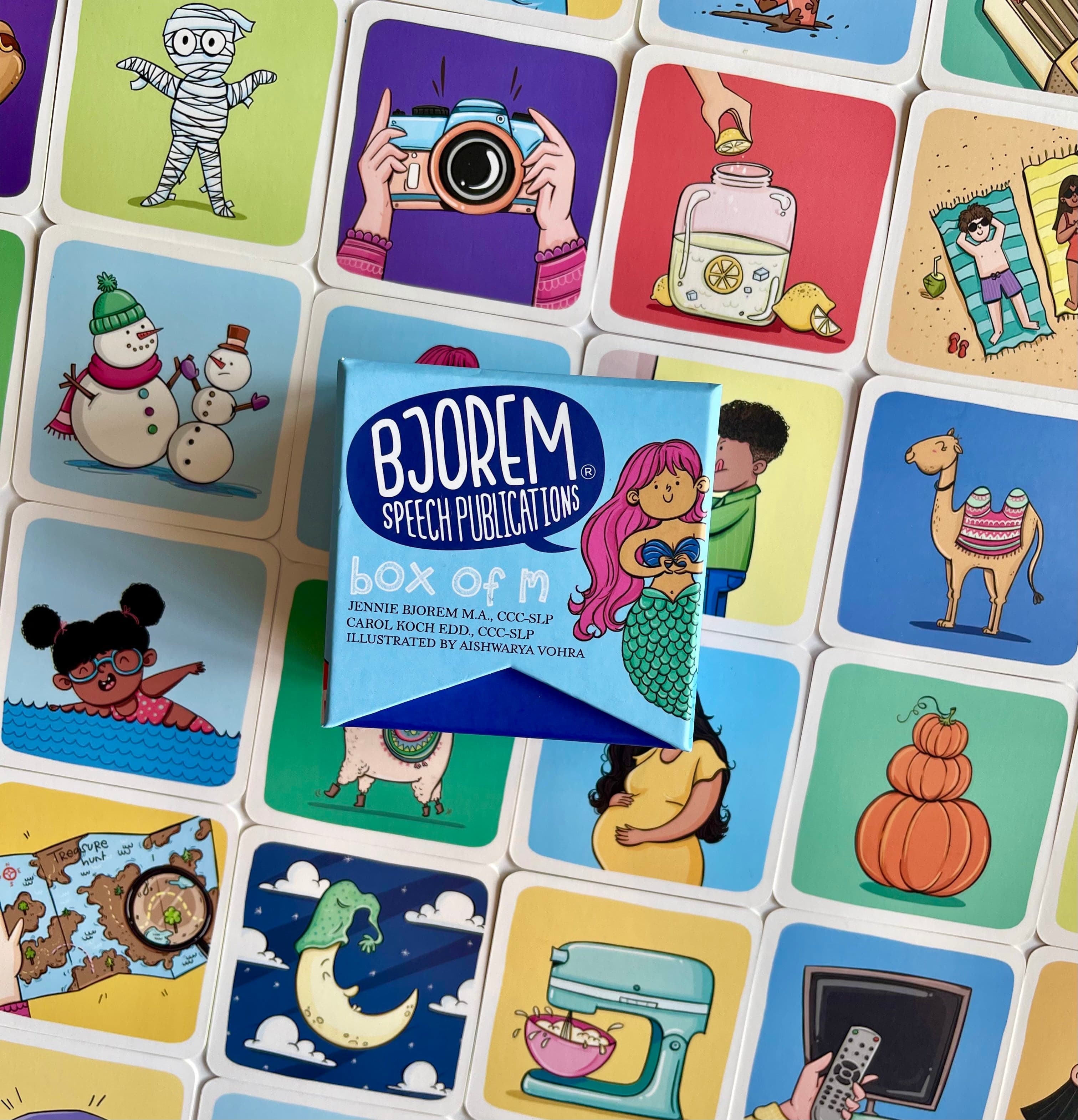 Box of M Speech Sound Cards Box of M Educational Speech Sound Cards for Language Skills Best Speech Language Therapy Tools