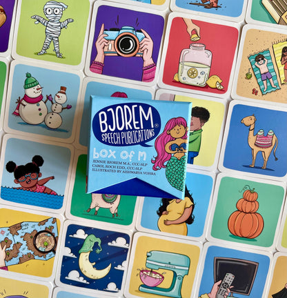 Box of M Speech Sound Cards Box of M Educational Speech Sound Cards for Language Skills Best Speech Language Therapy Tools