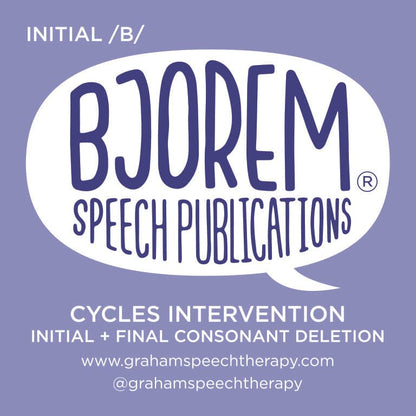 Cycles Intervention: Initial & Final Consonant Deletion Phonology Targets Initial Final Consonant Deletion Phonology Targets Best Speech Language Therapy Tools