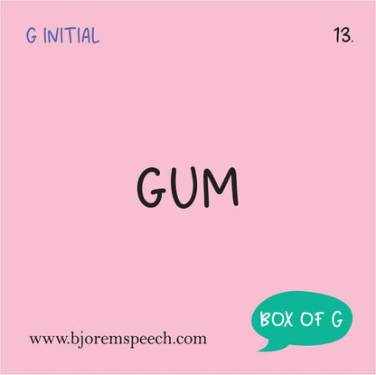 Back of the gum card from the Box of G