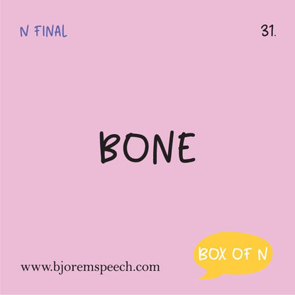 Back of the bone card from the Box of N