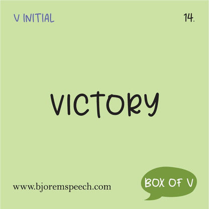 Back of the victory card from the Box of V