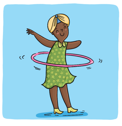 Hula hoop picture card from the Box of W/H