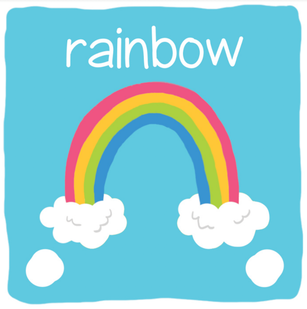 Rainbow picture card from Cycles syllableness