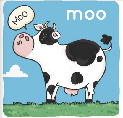 Moo picture card from Final Consonant Deletion minimal pairs